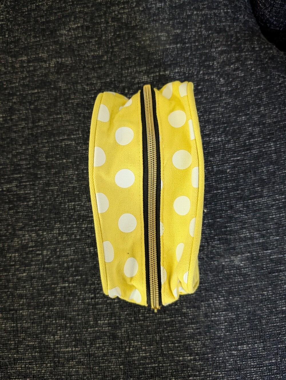 MARC JACOBS Honey Yellow And White Polka Dot Cosmetic Bag - Picture 4 of 7